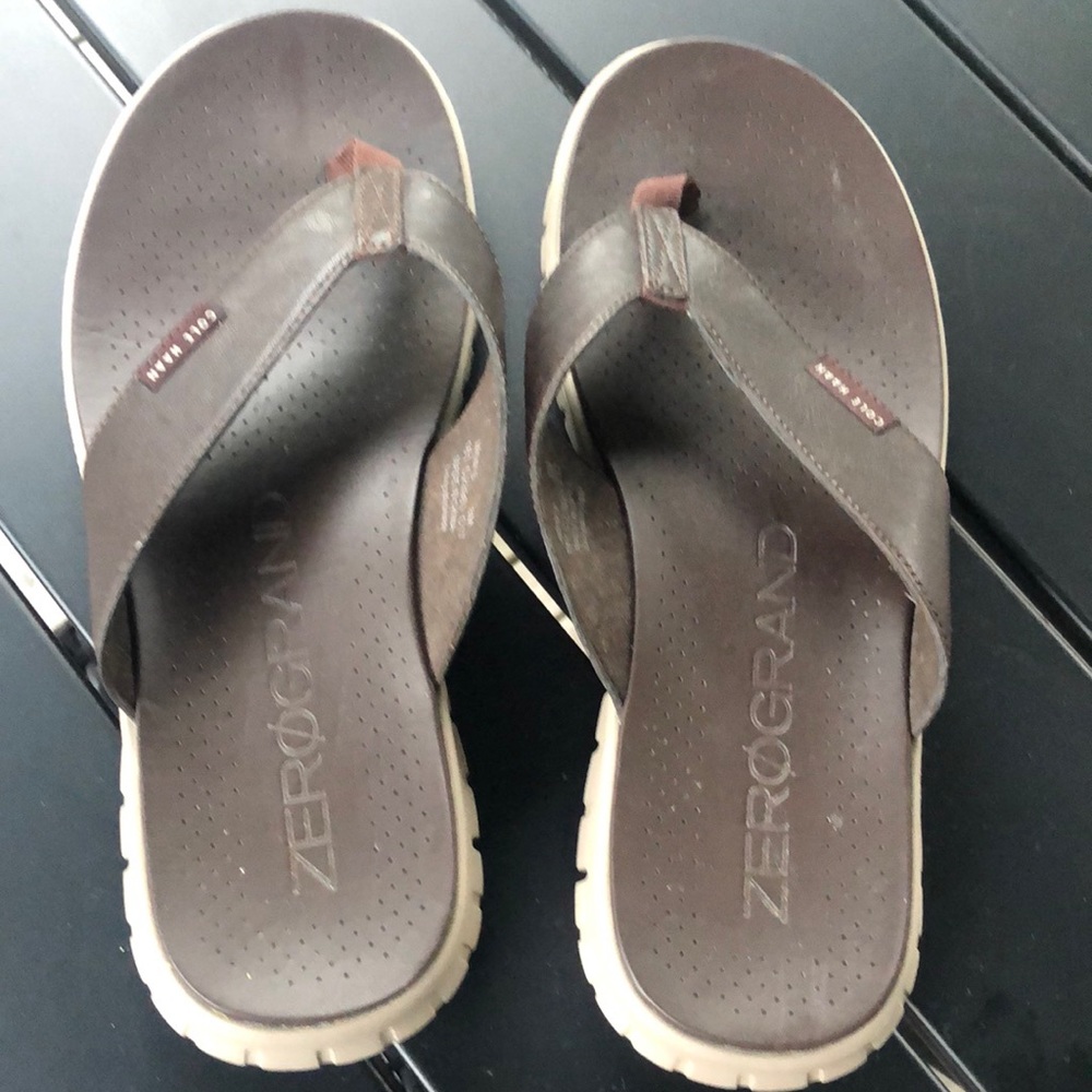 Cole Haan Zerogrand Flip Flops in Men’s Brown